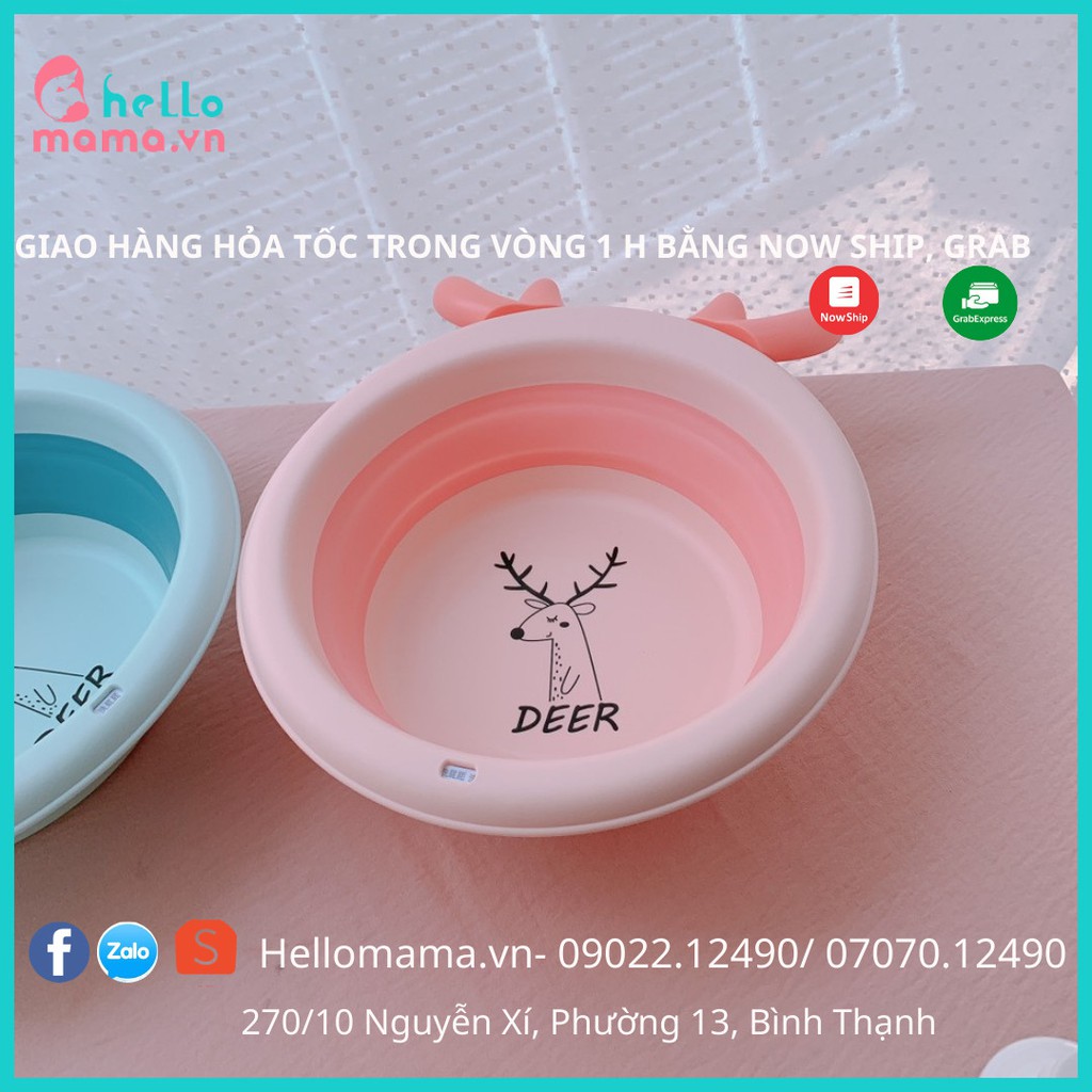 Chậu rửa mặt gấp gọn Deer hình hươu dễ thương cho bé