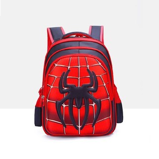 Balo học sinh in hình nhện chống thấm nước cao cấp - Size 38cm