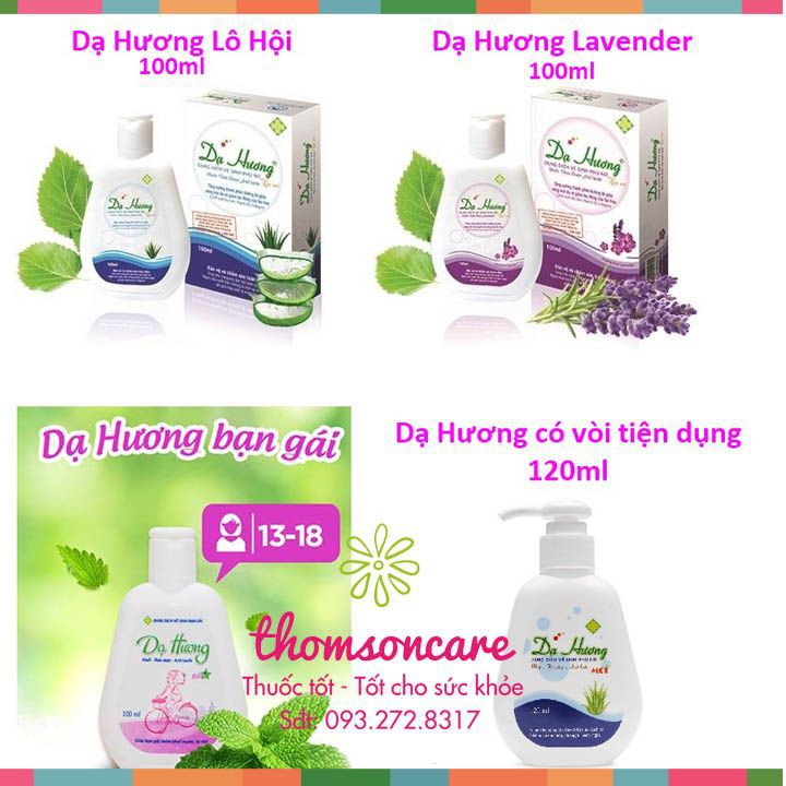 Dạ hương - Chai 50ml dung dịch vệ sinh phụ nữ của Hoa Linh, nước rửa phụ khoa, vùng kín ddvs