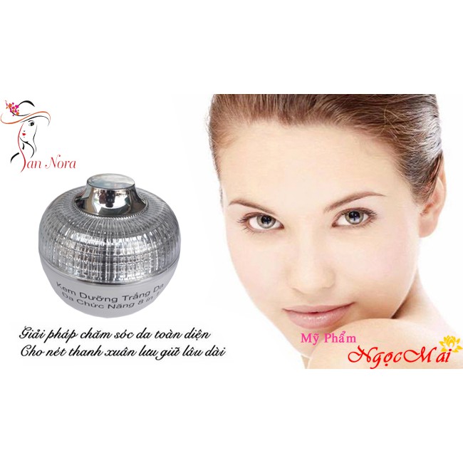 Kem trắng da đa chức năng 8 tác dụng dưỡng chất Linh chi đỏ và Collagen SAN NORA