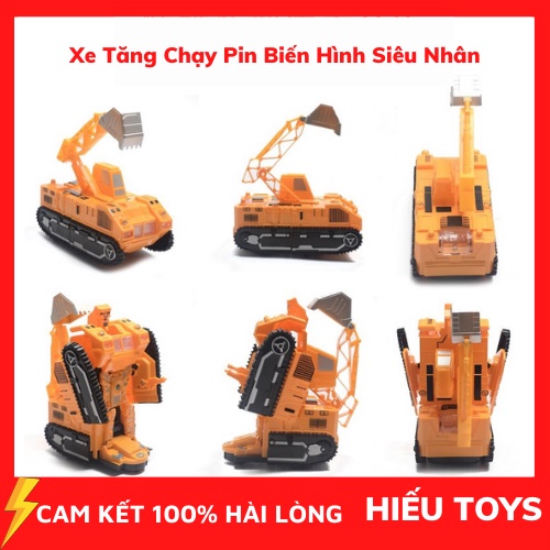 Xe Tăng Chạy Pin Biến Hình Siêu Nhân Đồ Chơi Trẻ Em Dành Cho Bé Từ 2 Đến 10 Tuổi Hiếu Toys