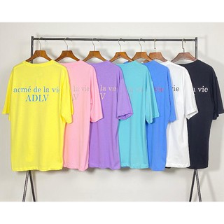 ADLV Áo Thun Tay Ngắn Chất Cotton Hoạ Tiết In Cho Nam Và Nữ