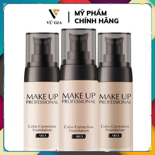 Kèm Nền, Kem Nền Dạng Lỏng LAIKOU Kiểm Soát Dầu Làm Trắng Che Khuyết Điểm Chống Thấm Nước 40g