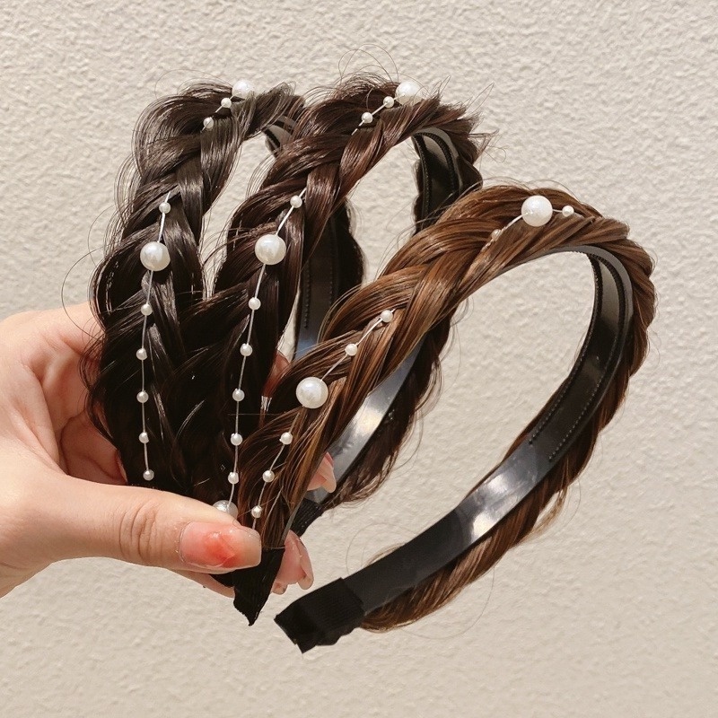 Băng Đô Dạng Bím Tóc Giả Phong Cách Hàn Quốc Mới