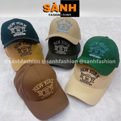 Mũ lưỡi trai thêu hình chữ NewYork 96 Nón kết chất kaki cao cấp thời trang form unisex nam nữ _ SÀNH FASHION