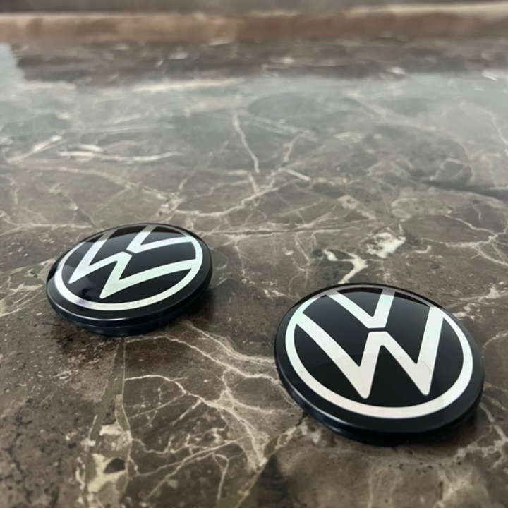 Logo chụp mâm, ốp lazang bánh xe ô tô  dùng cho Volkswagen ( MÀU ĐEN ) - GIÁ 1 CHIẾC