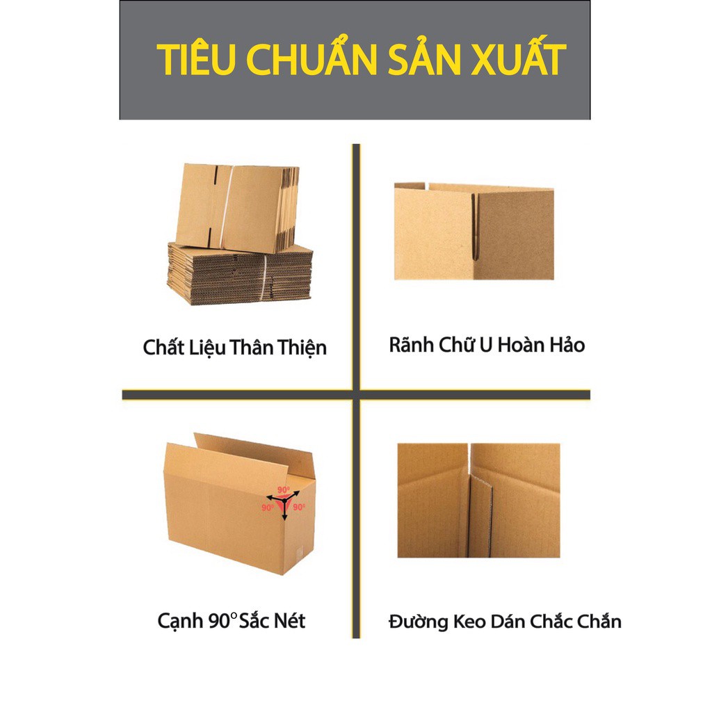 [Giá Gốc Tận Xưởng] 20 Hộp Carton 10x7x7 Đóng Hàng - Hộp Carton Hai Bà Trưng Hà Nội