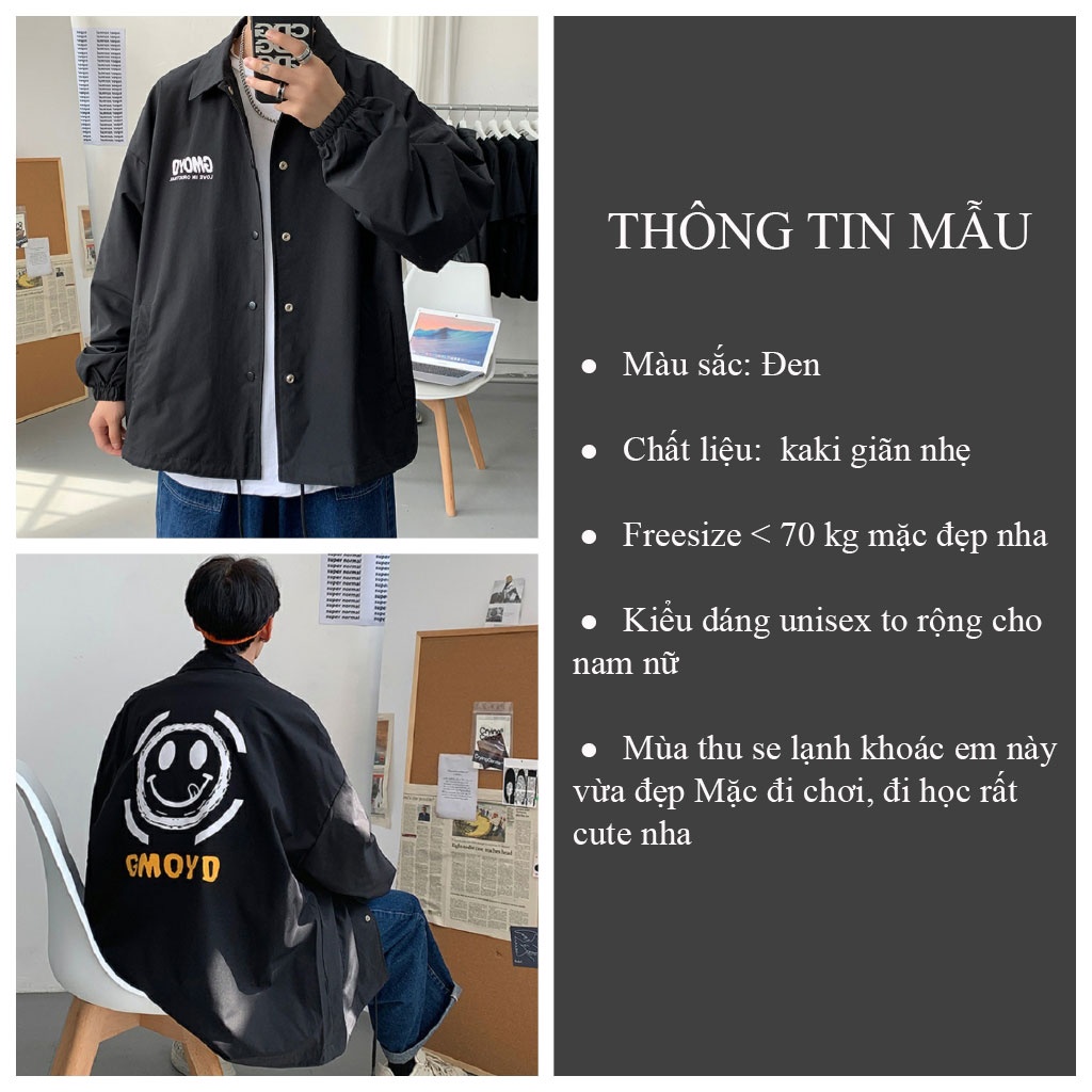 Áo khoác Unisex SMILE chất kaki_VIETCEN