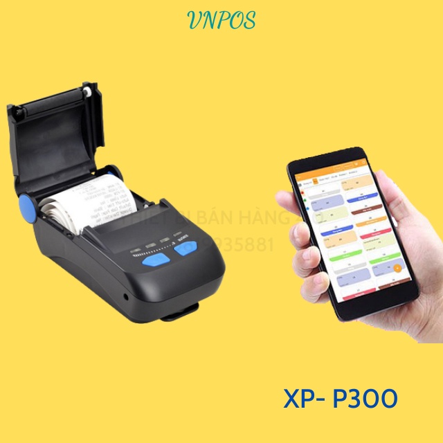 [NHẬP MÃ THIE9 GIẢM 8%]Máy in hóa đơn cầm tay mini Xprinter P300, In bill kết nối Bluetooth từ điên thoại Iphone, Androi