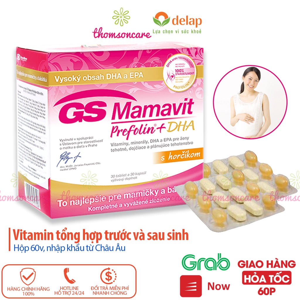 Vitamin tổng hợp cho bà bầu GS Mamavit Có DHA và EPA cho phụ nữ mang thai thumbnail
