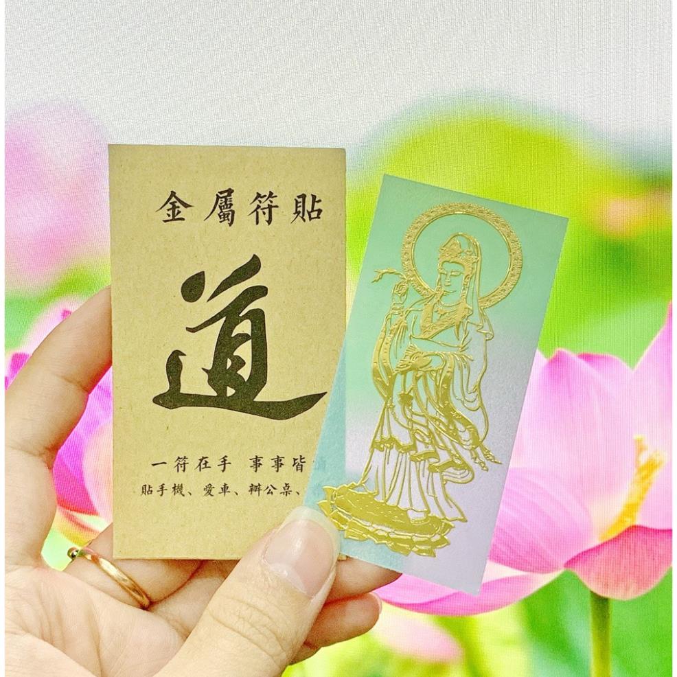 Miếng dán điện thoại QUAN ÂM BỒ TÁT , bình an, may mắn