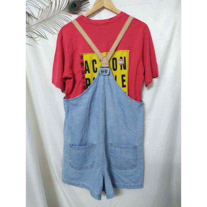 Set yếm jean xitin eo 96 dài 87 size L si 80%