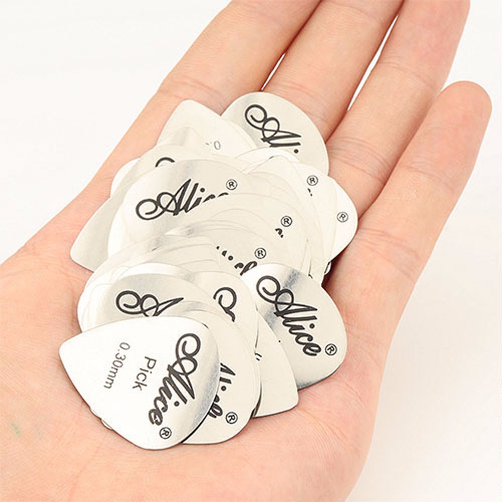 Set 10 miếng gảy đàn ghi ta 0.3mm bằng kim loại nhiều màu chuyên dụng