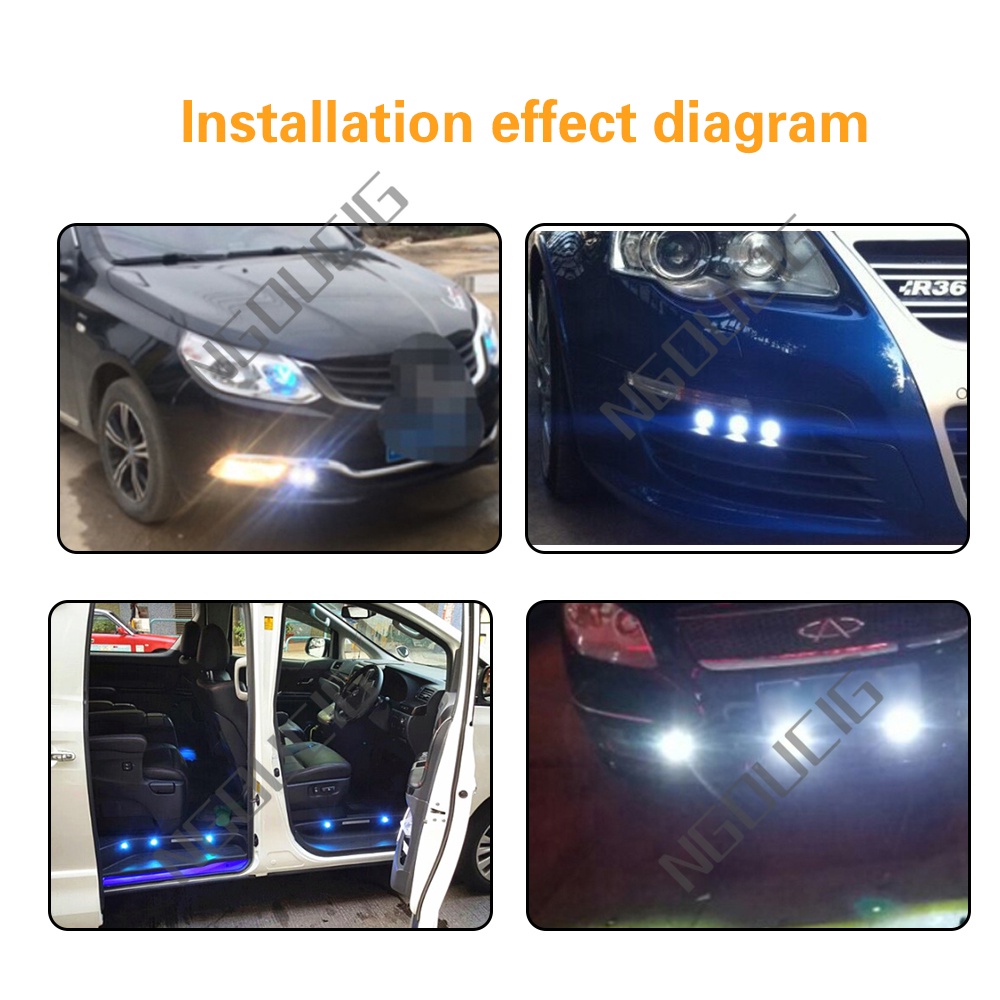 Đèn LED Mắt Đại Bàng Siêu Sáng Chạy Ban Ngày DRL Màu Vàng Hổ Phách / Xanh Dương / Đỏ Cho Xe Hơi / Xe Máy