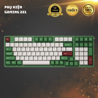 Bàn phím cơ AKKO 3098 DS Matcha Red Bean (Akko switch v2) - Hàng Chính Hãng