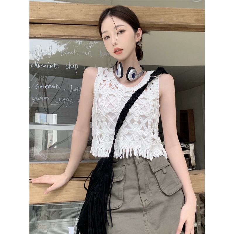 Áo Hai Dây Thiết Kế Mới Thời Trang Mùa Hè Phong Cách Retro 53223