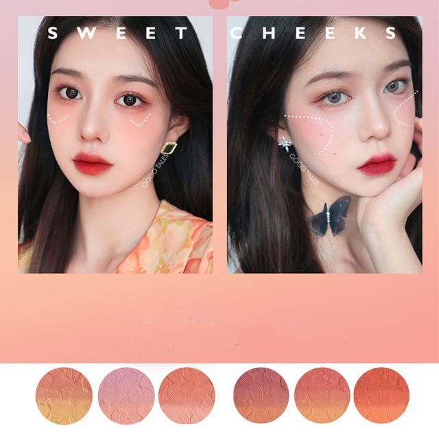 Phấn má kèm gương GOGO TALES xinh xắn tự nhiên Ombre Sweet Mist Blush GT203 GOGO56 | BigBuy360 - bigbuy360.vn