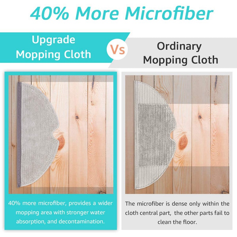 Set 10 tấm vải lau nhà cho Roborock S5 S5 Max S6 S6 Pure S6 MaxV E4 E35