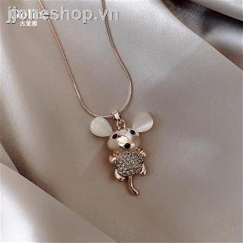 Vòng▬❧❐Year of the rat in 2020, new long necklace female autumn winter sweater chain joker contracted pendant tide web