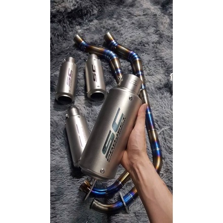 Pô SC và cổ titan cho GSX 150 - R15v3