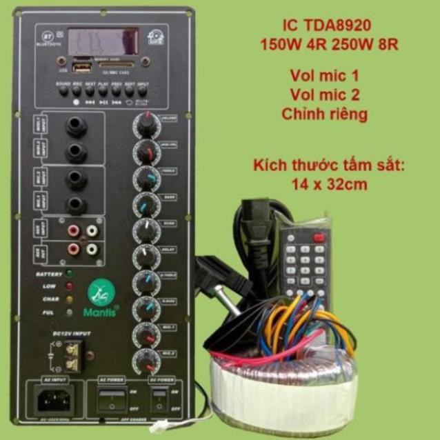 Mạch loa kéo 4 tấc đơn TDA8920 Mantis 3 đường tiếng