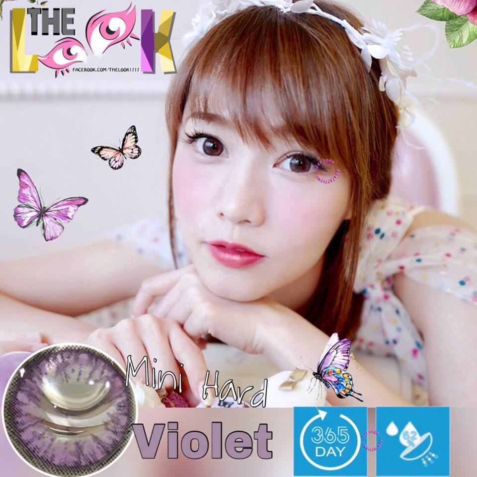 CONTACT LENS MÀU VIOLET - TÍM THAN - GIÃN NHẸ - CÓ ĐỘ