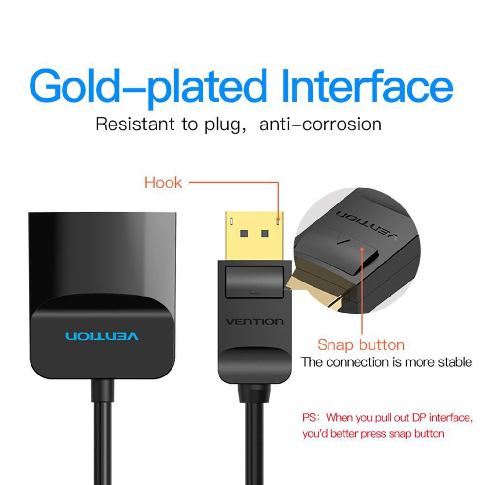 Vention Displayport to HDMI Adapter DP Male to HDMI Female Converter Cable Dream