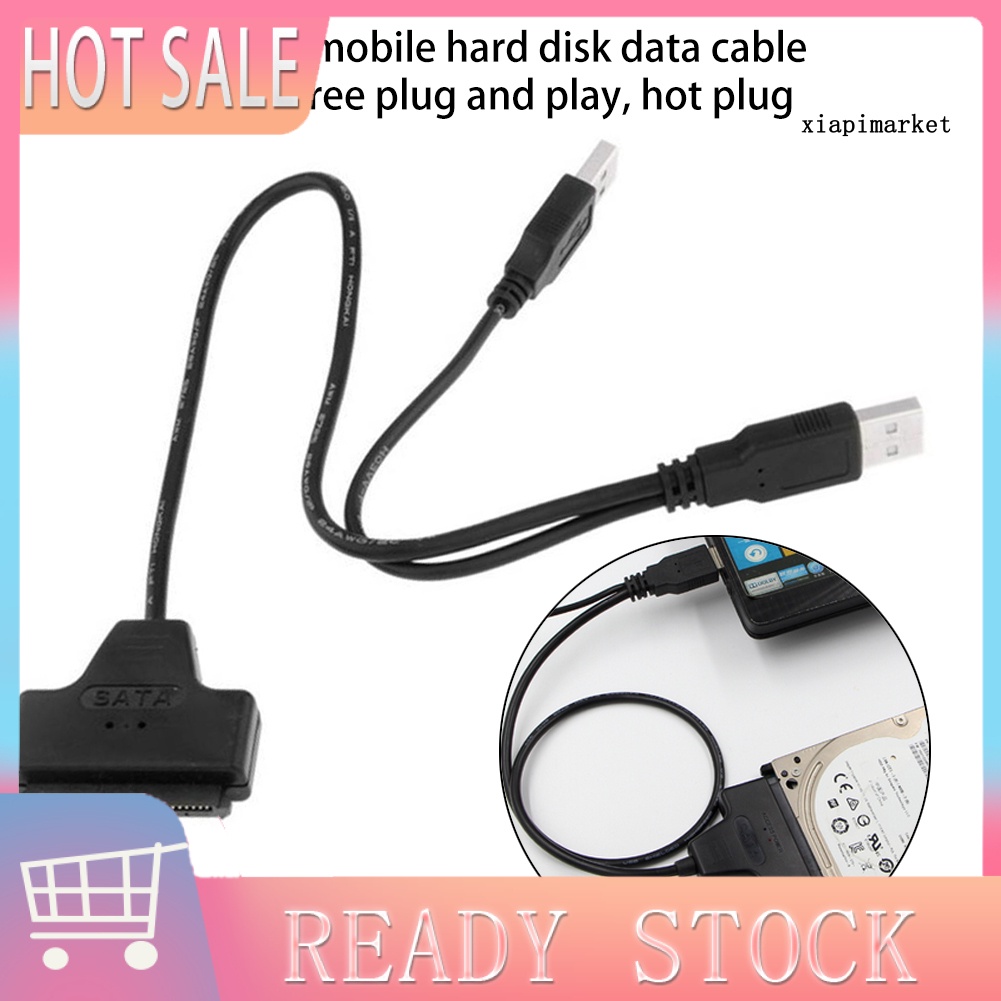 LOP_High Speed Dual USB 2.0 to SATA HDD Hard Disk Drive Converter Adapter Cable