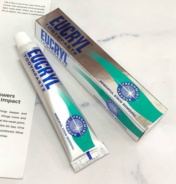 Kem Đánh Răng Làm Trắng Răng EUCRYL  Freshmint Toothpaste 50ml - Anh Quốc