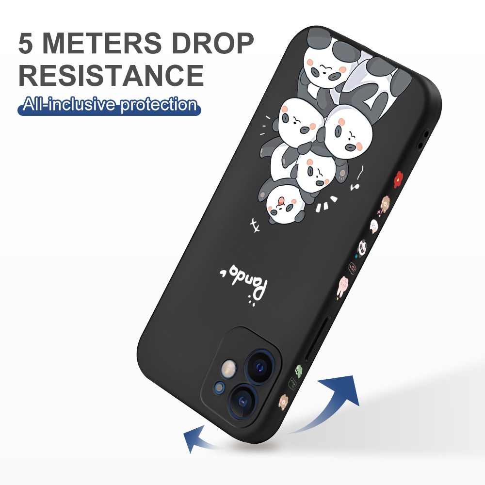 Ốp Điện Thoại Dẻo Họa Tiết Hoạt Hình Gấu Trúc Dễ Thương Cho iPhone 11 Pro Max XR X XS Max iPhone 7 Plus 8 Plus 6 6S Plus 12 13 Pro Max 13