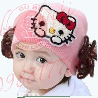 [0027] Mũ len tóc giả cho bé
