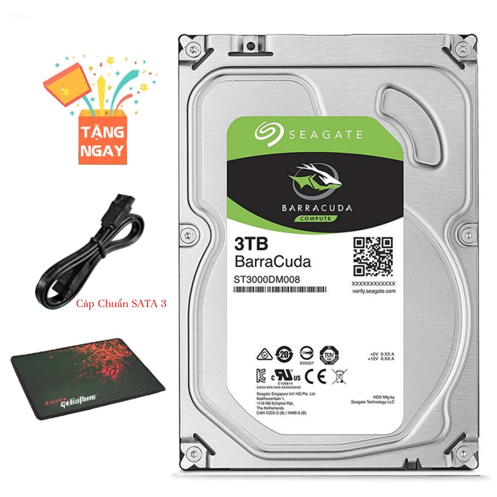 Ổ cứng HDD Seagate Barracuda 3TB (3000GB) 3.5" giá siêu rẻ