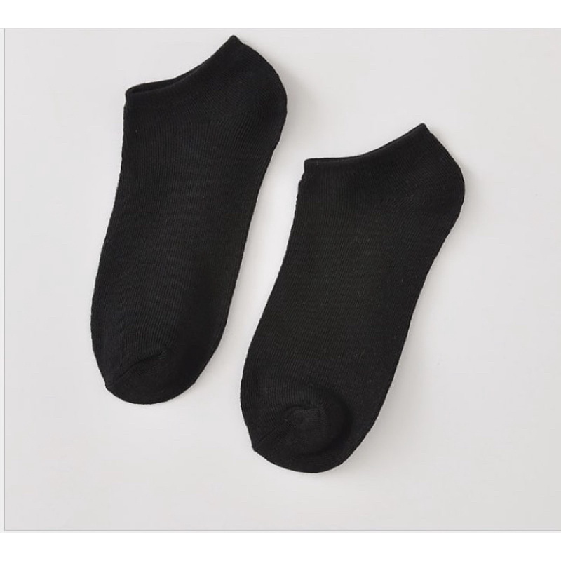 COMBO 10 ĐÔI TẤT ĐEN NAM CỔ NGẮN HÀN QUỐC