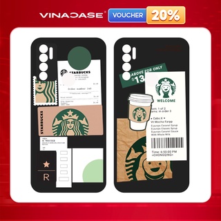 Ốp lưng Vina Case Vsmart Joy 3/Joy 4/Bee 3/...Silicone TPU dẻo đen viền bảo vệ camera in hình Starbucks.