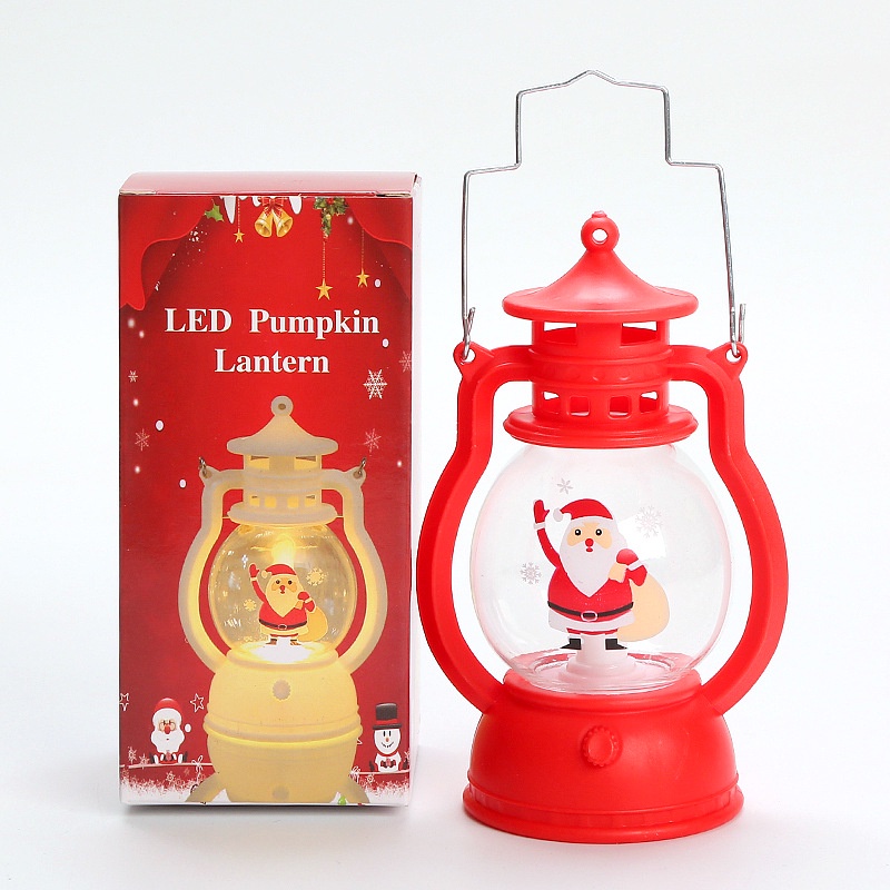 Lồng Đèn Dầu Điện Tử Cỡ Nhỏ Hình Ngựa Một Sừng Kiểu Retro Sáng Tạo Dùng Trang Trí Giáng Sinh