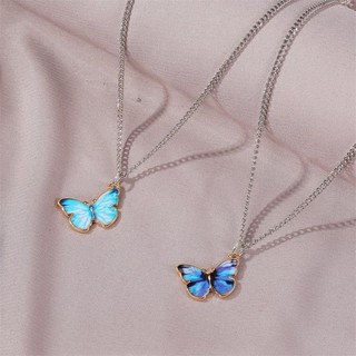 Vòng Cổ Mặt Hình Con Bướm Màu Xanh Xinh Xắn 🦋 Dây Chuyền Hình Con Vật Dễ Thương
