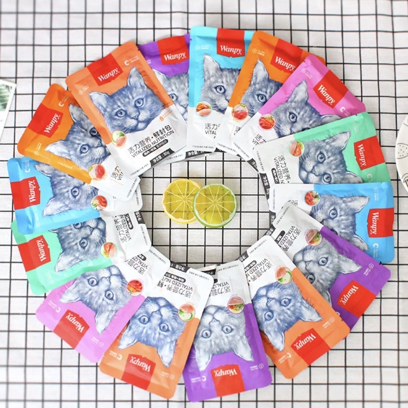 10 gói Pate WANPY 80G cho mèo - Ú Nu Pet Shop