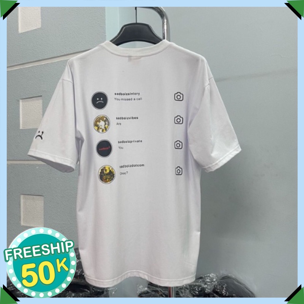 Áo thun nam nữ tay lỡ sad boiz sadtagram form rộng chất cotton co dãn siêu mềm mịn, Áo Sadboiz phông tay lỡ form rộng | BigBuy360 - bigbuy360.vn
