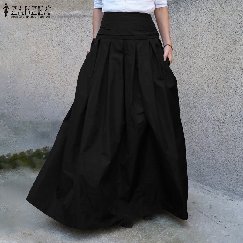 Chân váy chữ A Zanzea màu trơn thời trang thanh lịch cho nữ
