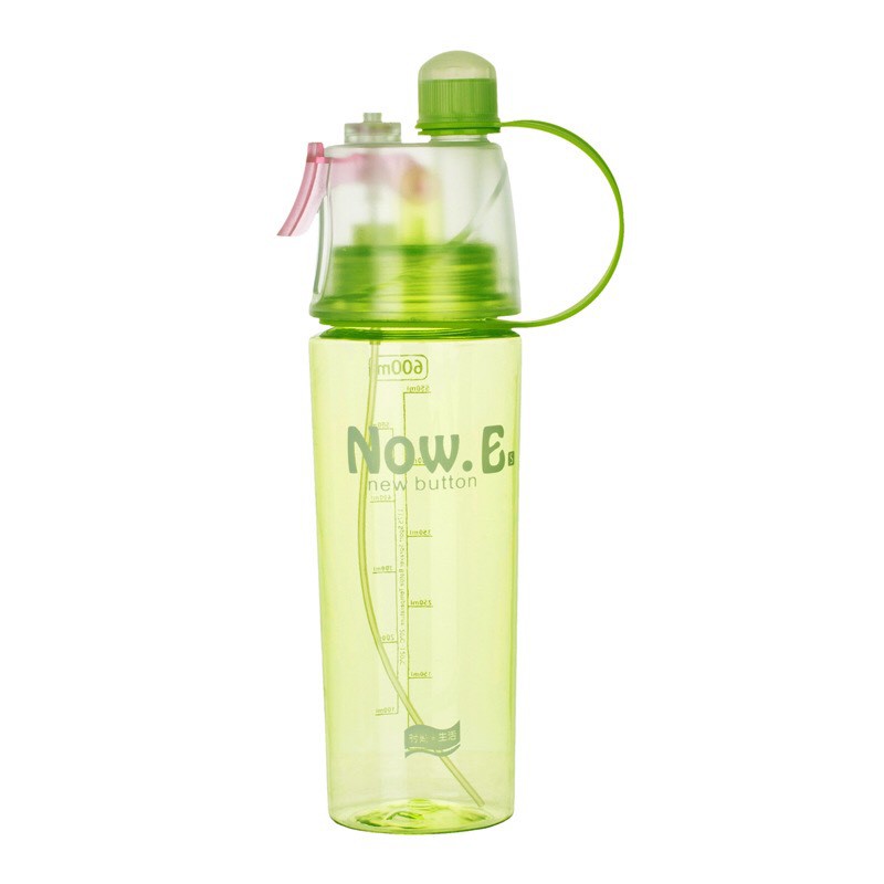 Bình nước thể thao 600ml có vòi xịt phun nước, bình nước thể thao phun sương 2 trong 1 | BigBuy360 - bigbuy360.vn