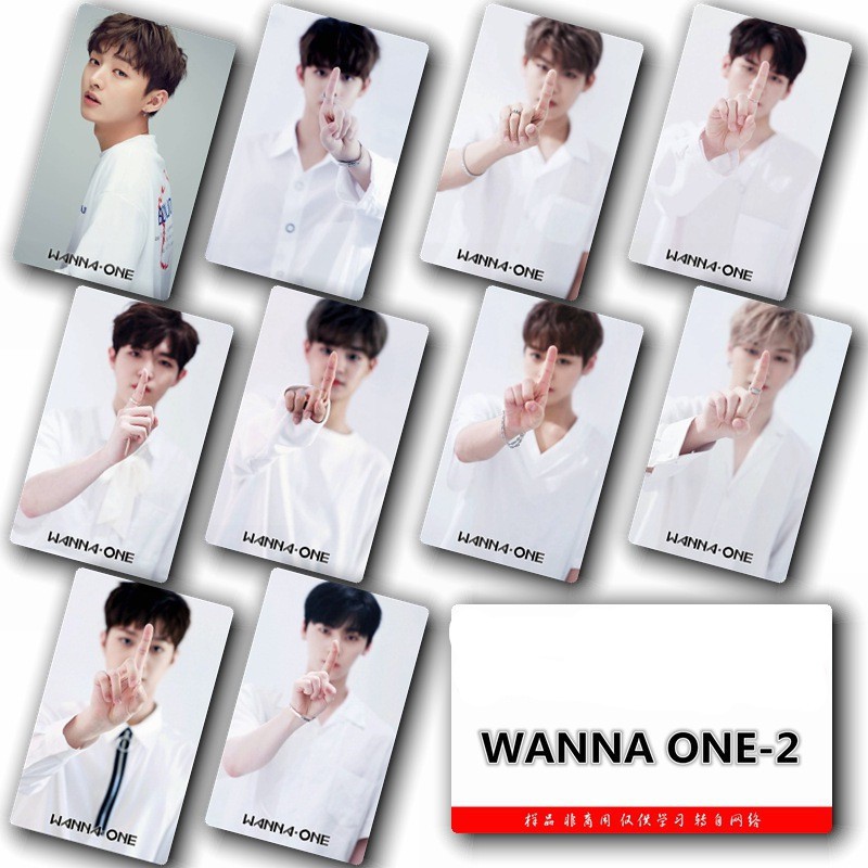 Set 10 tấm hình dán các thành viên nhóm nhạc WANNA ONE điển trai