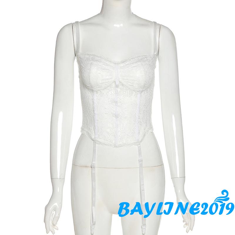 Áo Hai Dây Phối Ren Xuyên Thấu Thời Trang Nữ Quyến Rũ