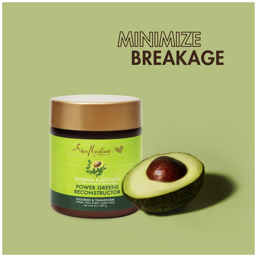 Bill US - Ủ tóc cho tóc yếu SheaMoisture Shea Moisture Moringa &amp; Avocado Power Greens Reconstructor 227g