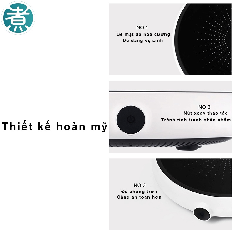 Bếp điện từ thông minh Xiaomi Zhiwuzhu ZCL010 với 9 mức nhiệt hiển thị OLED tiện lợi chính hãng - Bảo hành 6 tháng