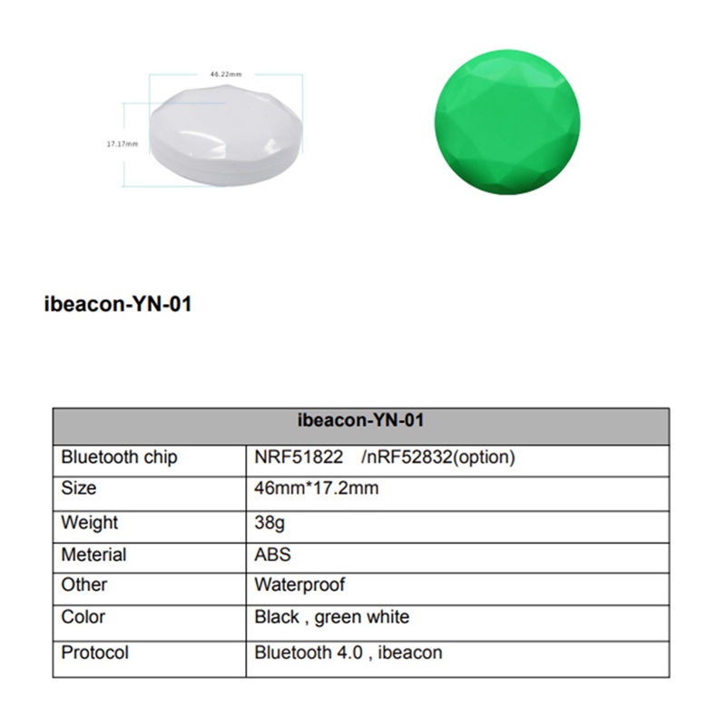 Nrf51822 Thẻ đèn hiệu Bluetooth Eddystone Ibeacon Bleacon Đèn hiệu định vị tiệm cận