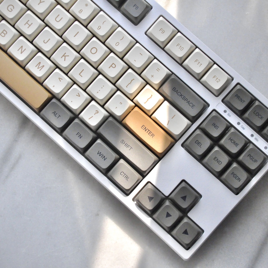 Keycap XDA Shimmer PBT Dyesub 125 nút độ cao phím 9.5mm (ship hũ nhựa PET)