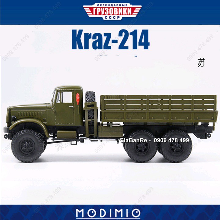 Mô Hình Hoàn Thiện Xe Vận Tải Quân Sự Hạng Nặng KRAZ 214 Tỉ Lệ 1:43 - Modimio - 4309.4