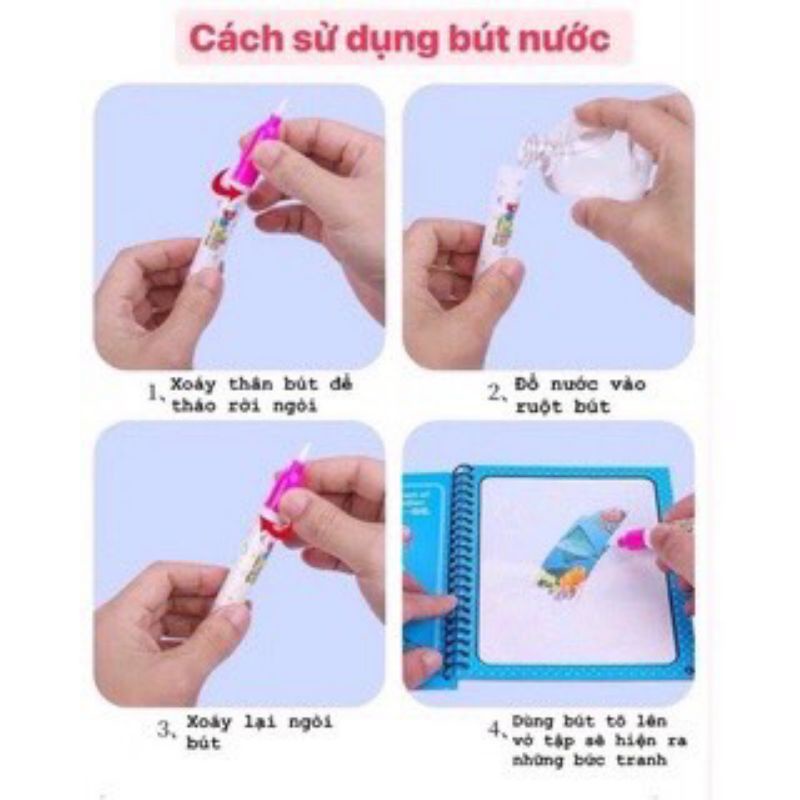 BỘ TRANH NƯỚC MA THUẬT - VẼ TRANH CHỈ CẦN NƯỚC LỌC VÀ BÚT LÔNG