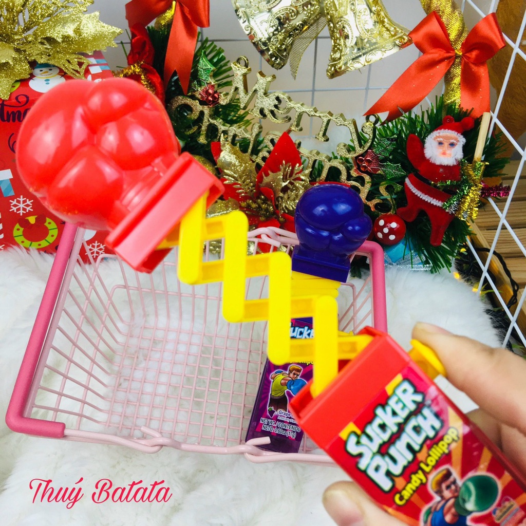 Kẹo đồ chơi trẻ em hình nắm đấm quyền anh Kidsmania của Mỹ cho bé từ 3 tuổi