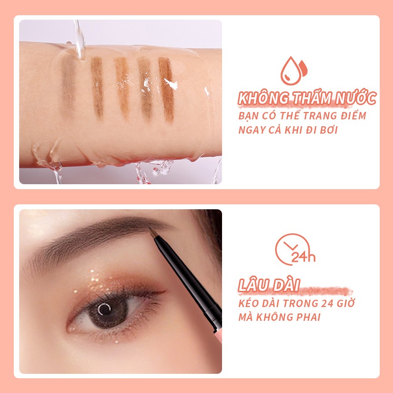 Bộ sản phẩm hỗ trợ trang điểm lông mày Kimuse tiện dụng dễ dàng thao tác (có bán lẻ)